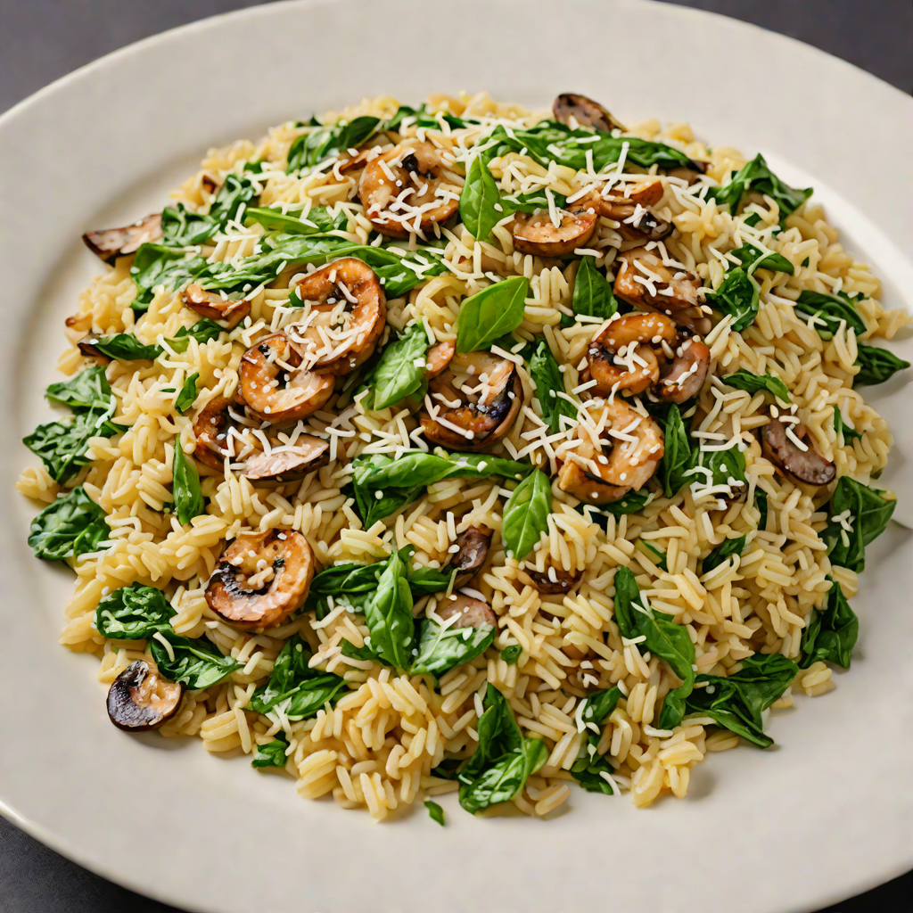 Jazz-Inspired Mushroom and Spinach Risotto with Parmesan