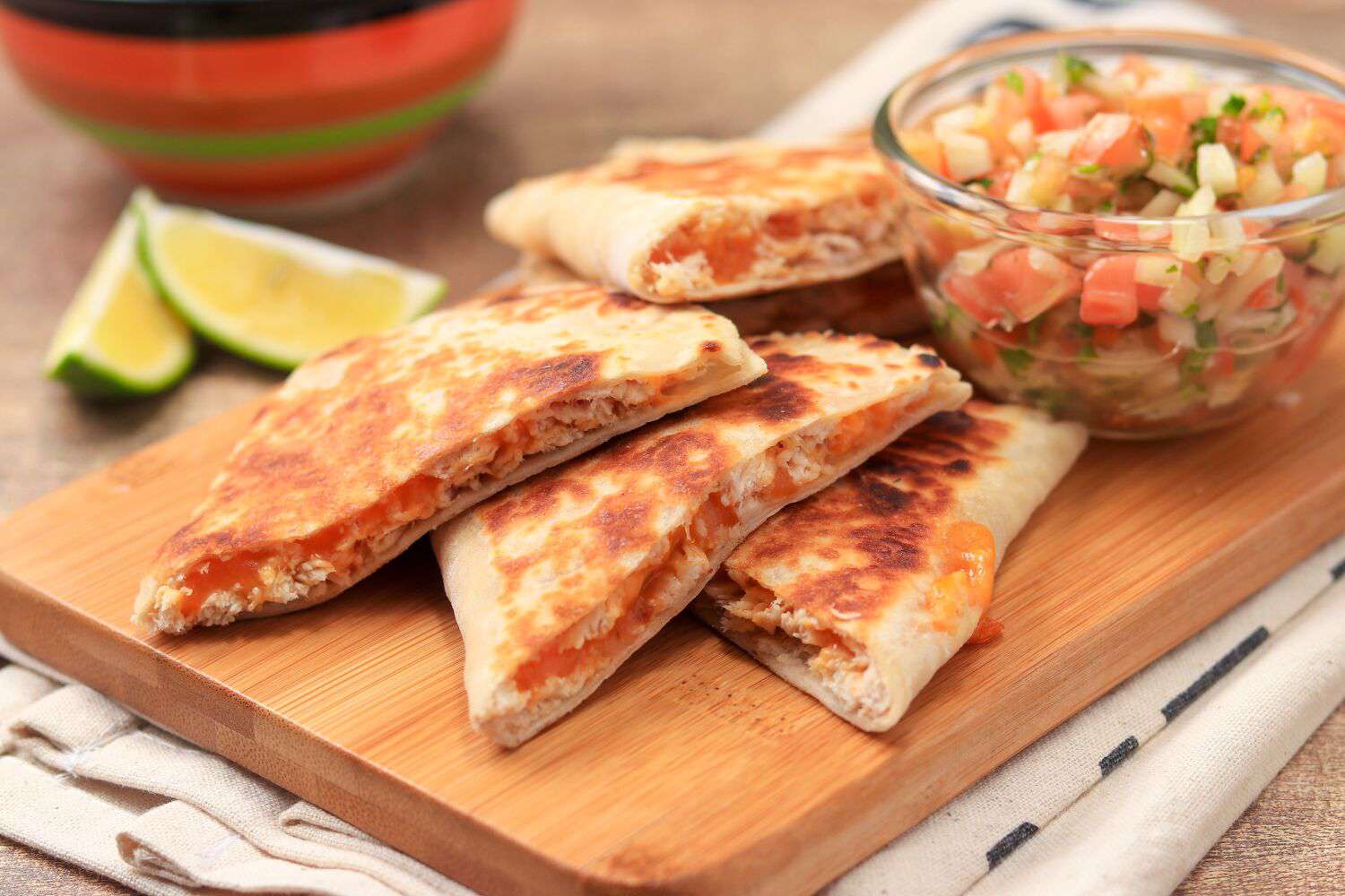 Kid-Friendly Mini Chicken Quesadillas with Cheddar