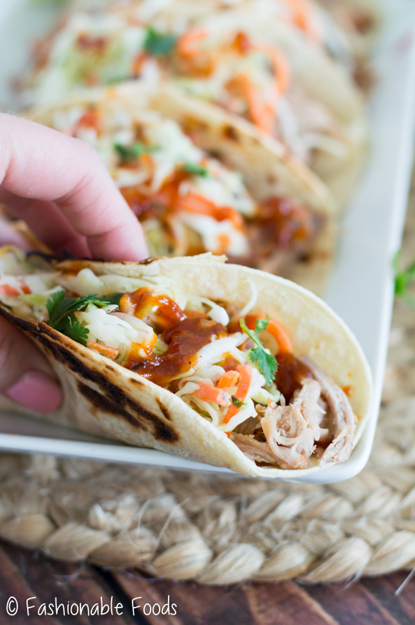 Taco-Style Grilled Pork with Cilantro-Lime Slaw