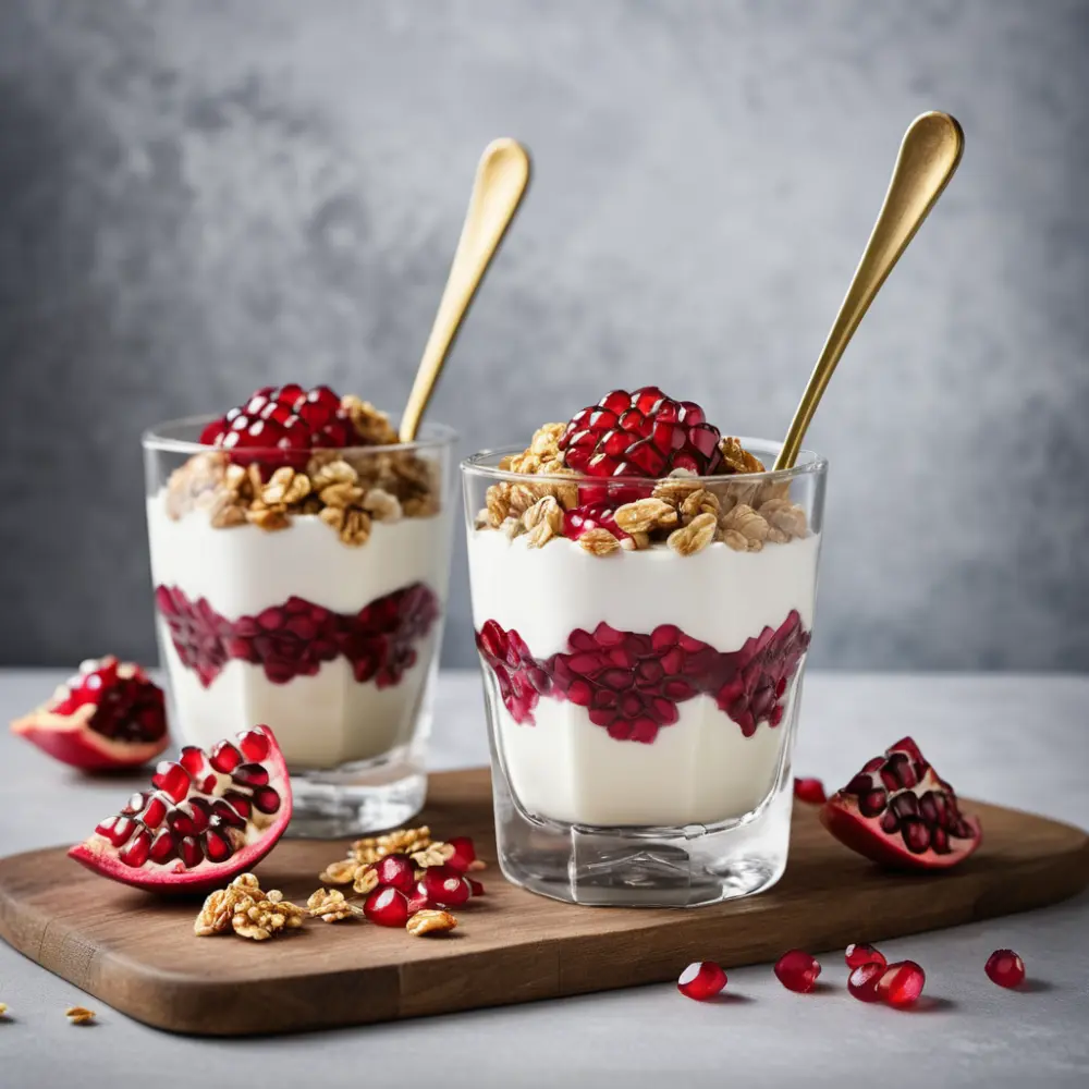 Honey-Lime Greek Yogurt Parfait with Pomegranate Seeds
