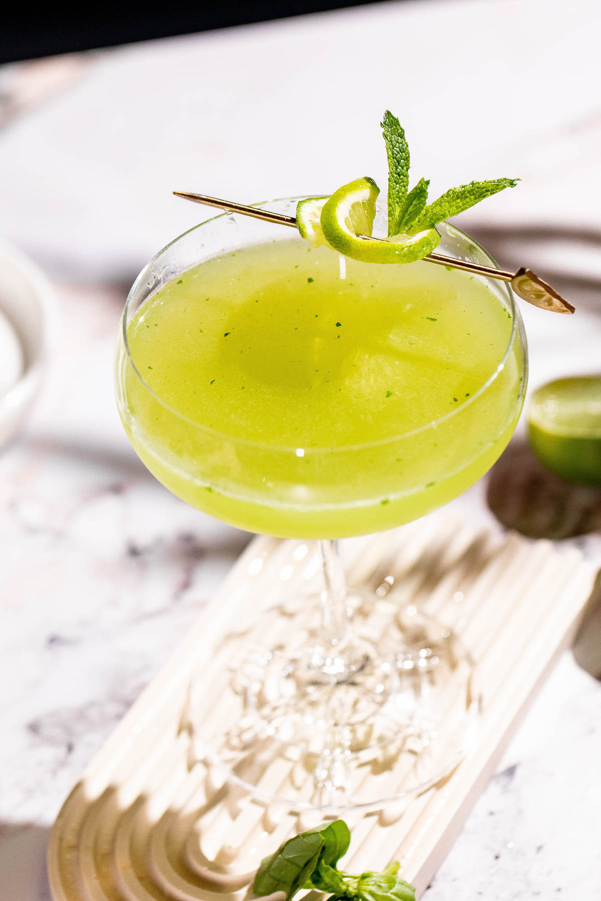 Mediterranean Citrus Basil Martini