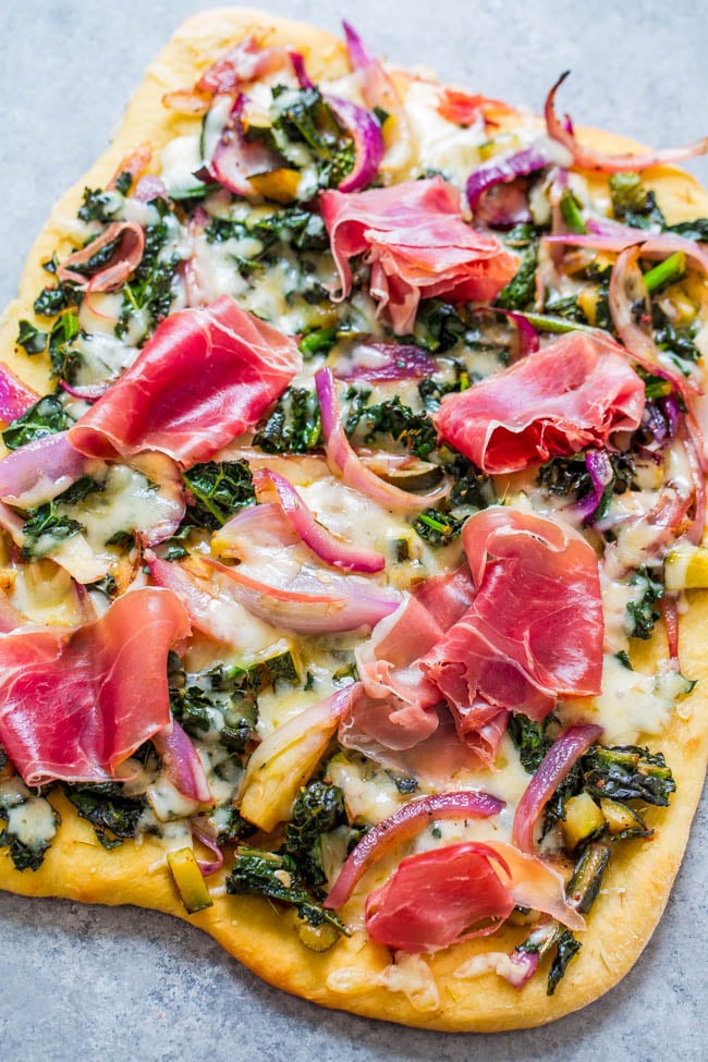 Balsamic Marinated Prosciutto and Parmesan Flatbread