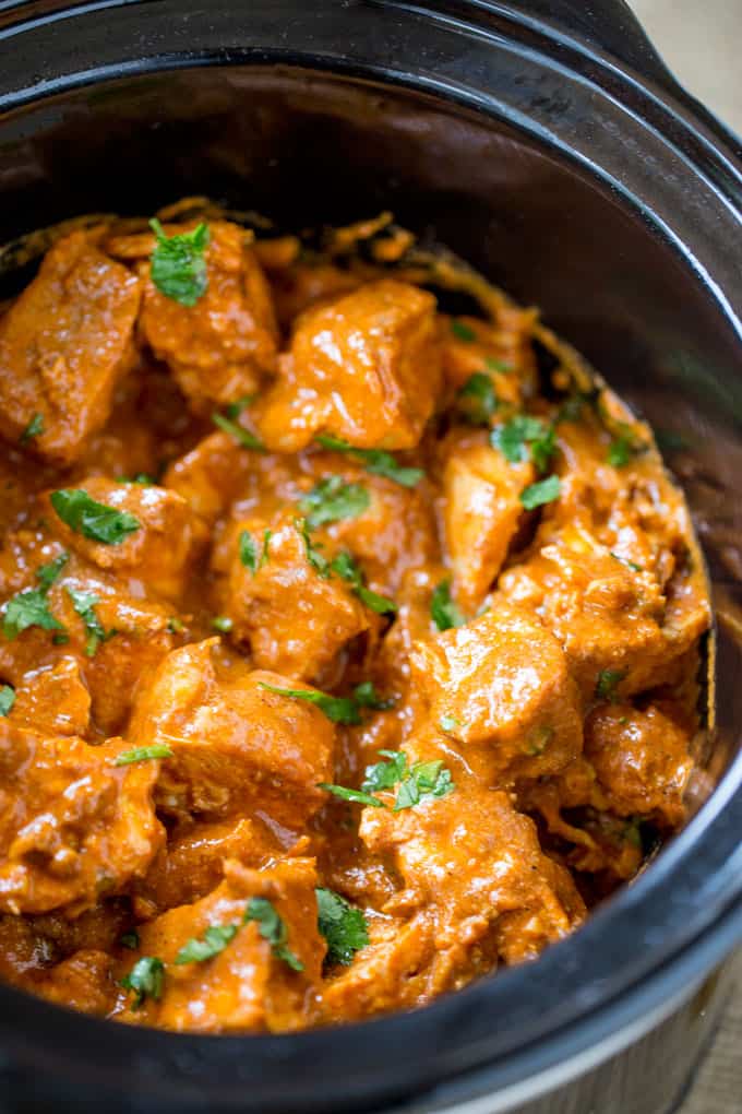 Slow-Cooker Indian Butter Chicken with Garam Masala and Cream