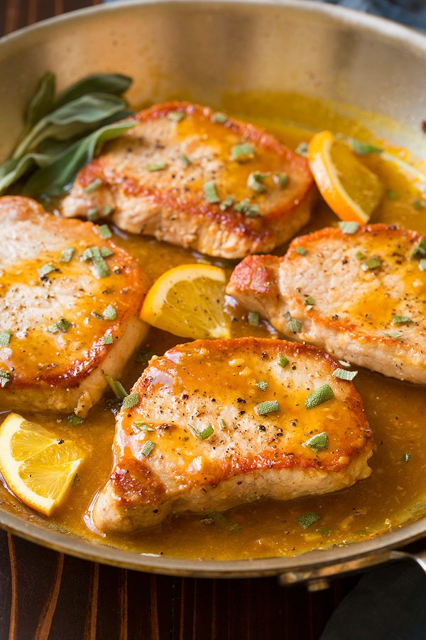 Pan-Seared Pork Chops with Bitter Orange Reduction