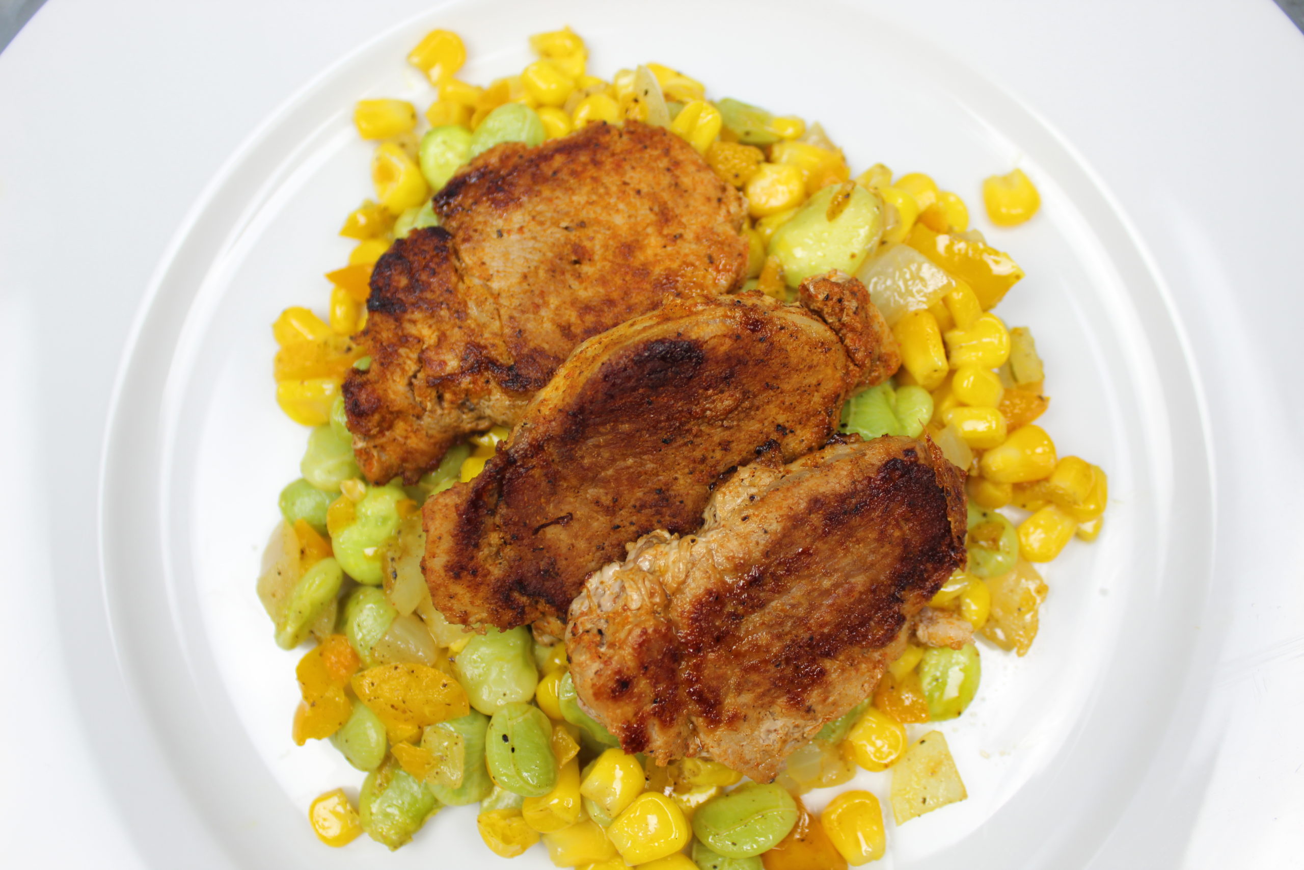 Half-Smoked Paprika Pork Tenderloin with Roasted Vegetables