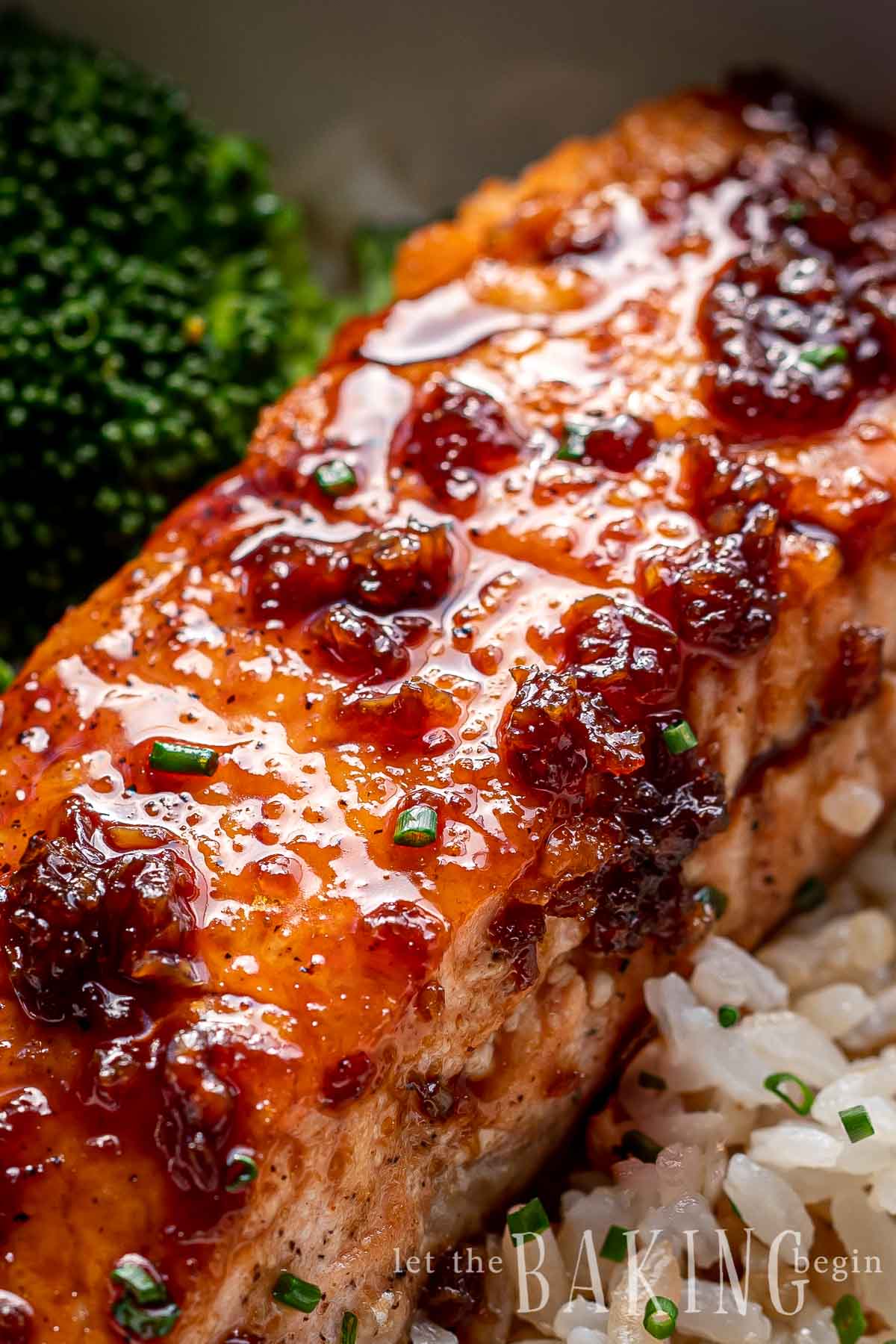 Sunset Honey-Ginger Glazed Salmon