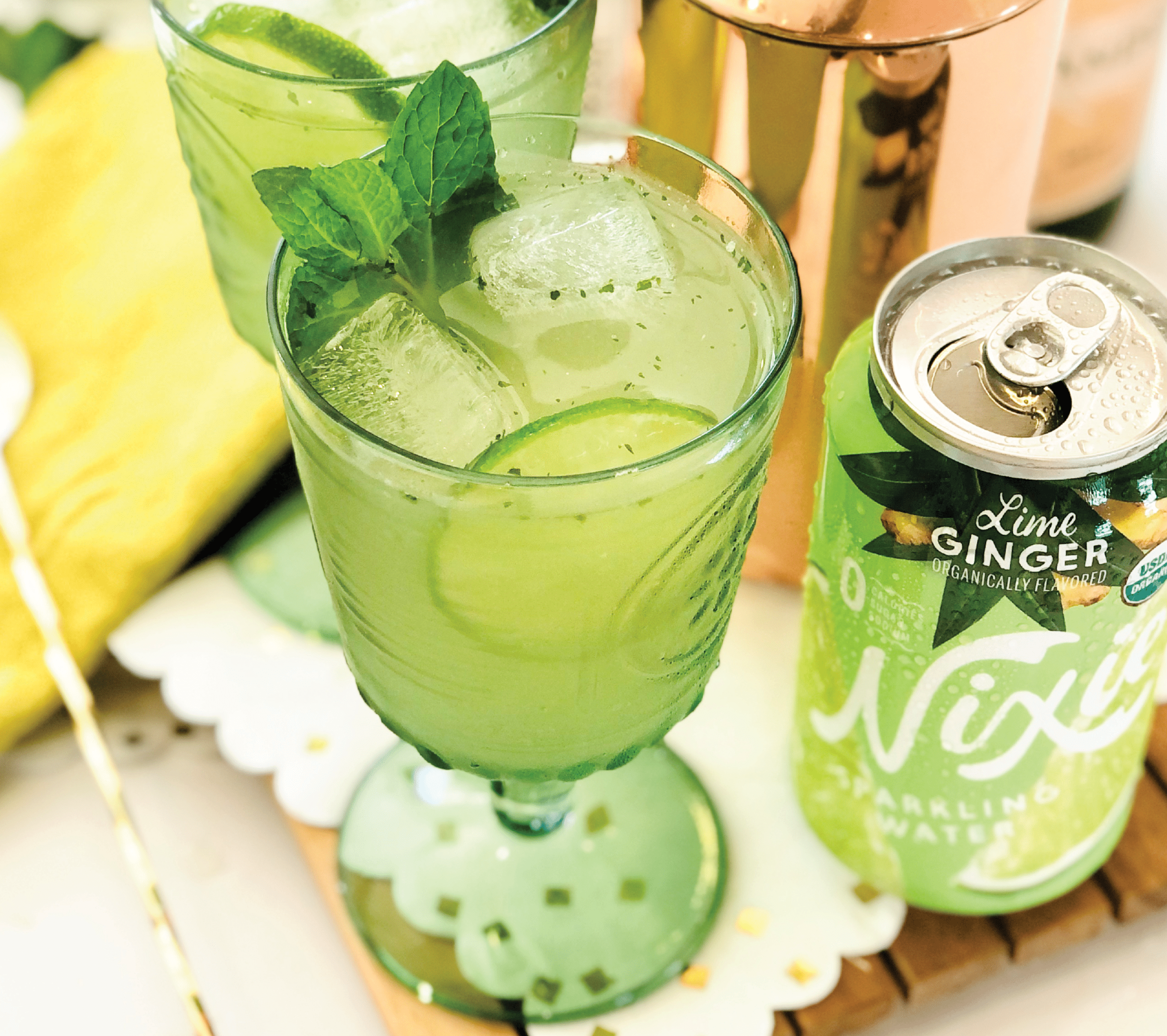 Ginger-Lime Sparkler with Gin