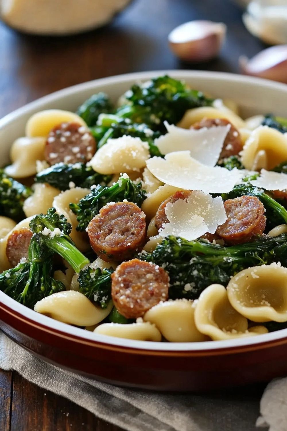 Rustic Italian Orecchiette with Sausage and Broccoli Rabe