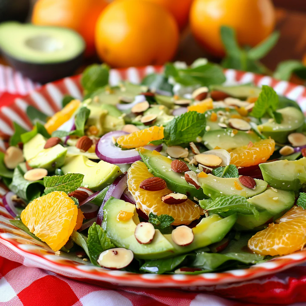Whipped Avocado and Citrus Salad with Toasted Almonds