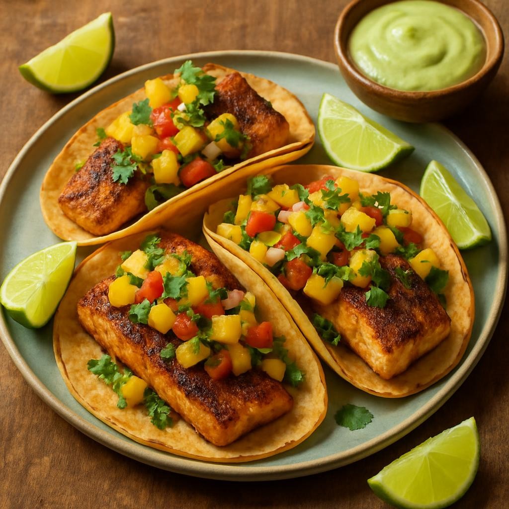 Seared Mahi-Mahi Tacos with Pineapple Salsa