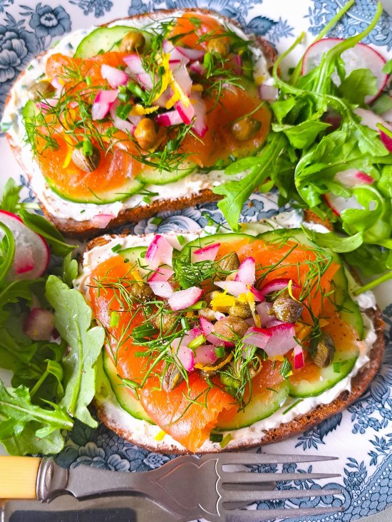 Arendelle-Inspired Nordic Smoked Salmon Open Sandwich