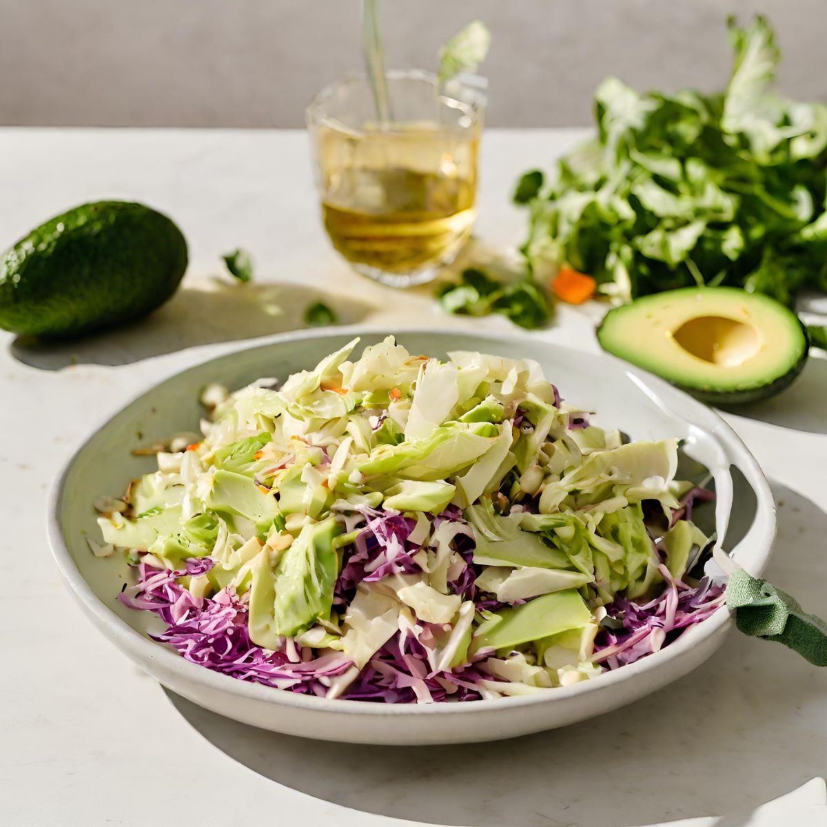 Probiotic Fermented Cabbage & Avocado Salad