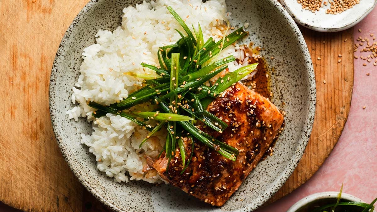 Playful Honey-Ginger Glazed Salmon with Sesame Rice
