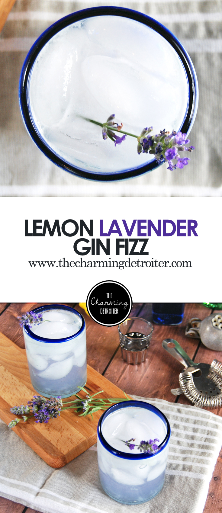Lavender-Gin Fizz with Lemon
