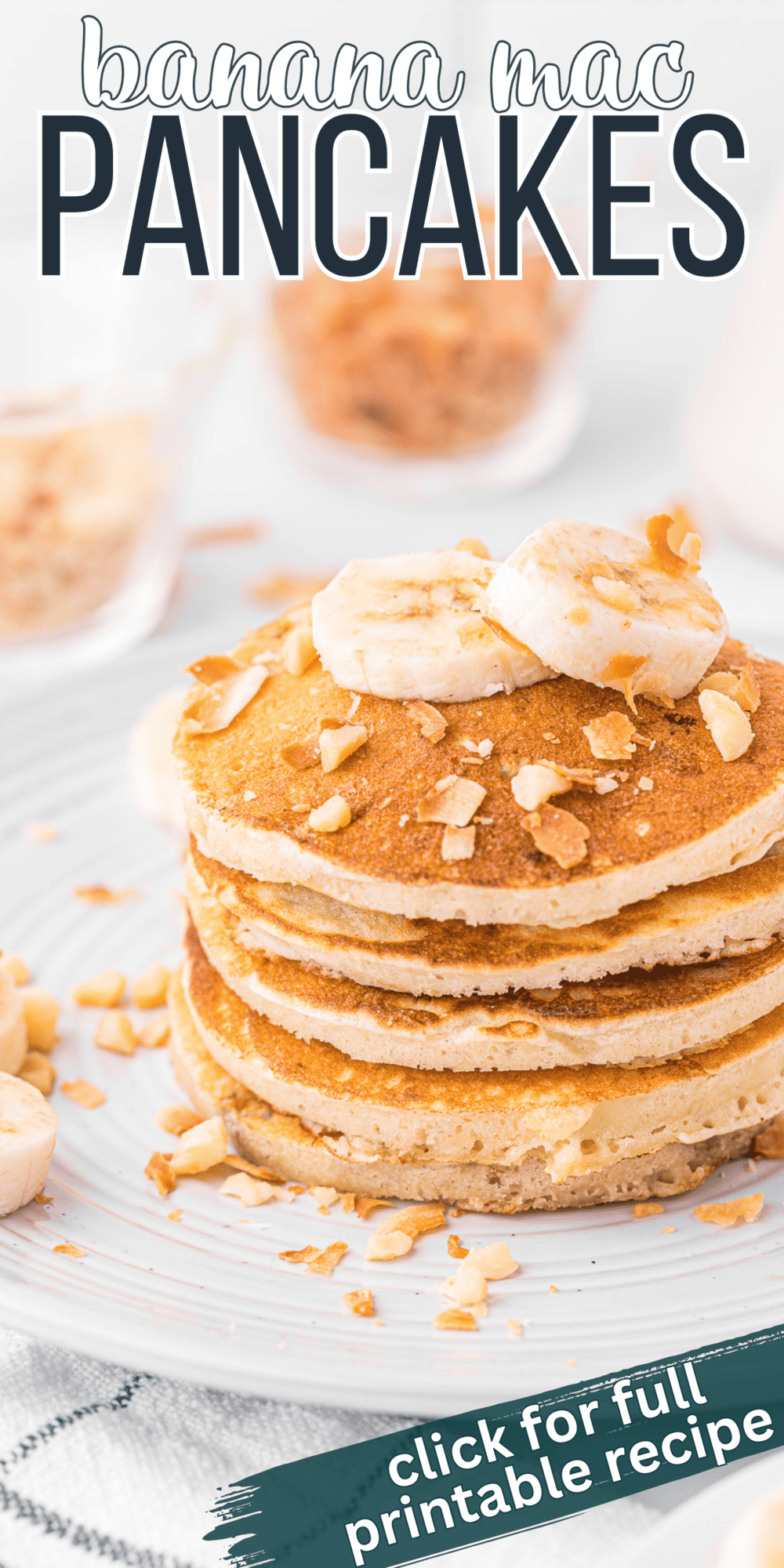 Tiki-Style Banana Coconut Pancakes with Macadamia Nut Syrup