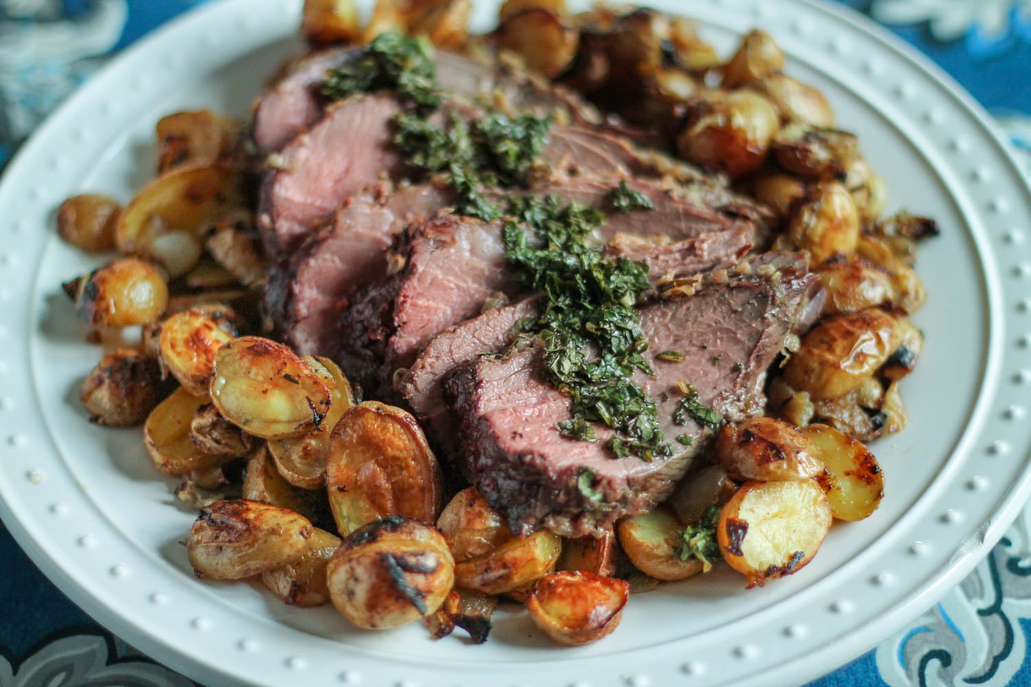 Slow-Roasted Lamb with Australian Pepperberry and Mint Sauce