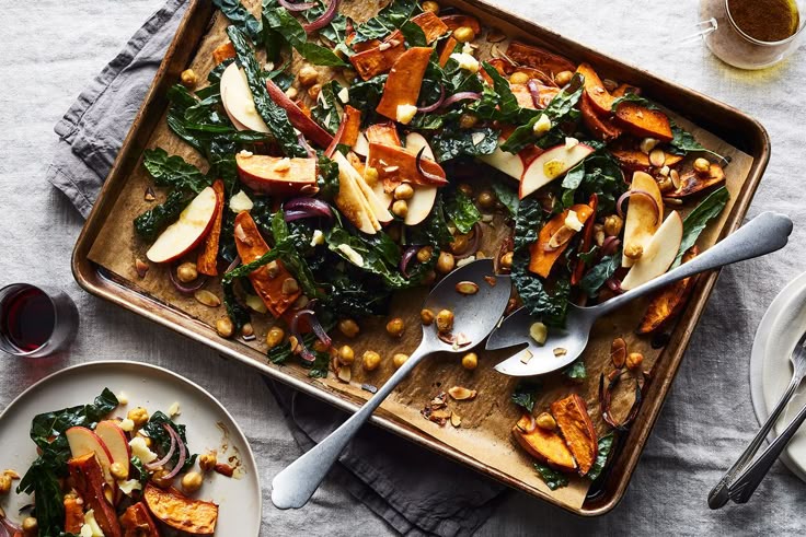 Miso-Glazed Sweet Potato & Kale Sheet Pan