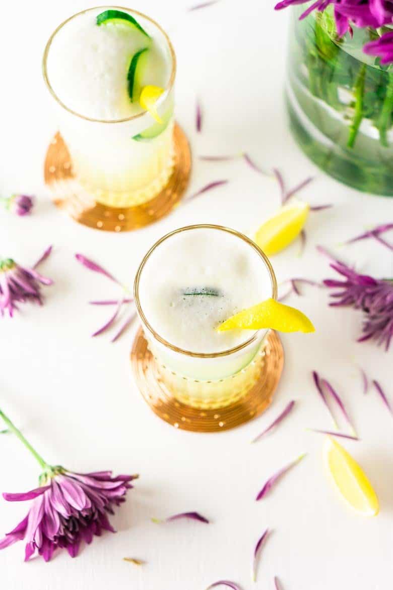 Cucumber Lavender Gin Fizz