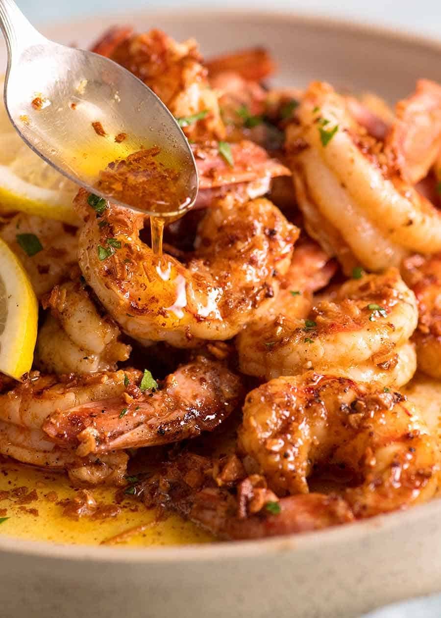 Lemon-Garlic Grilled Shrimp with Fresh Herb Salad