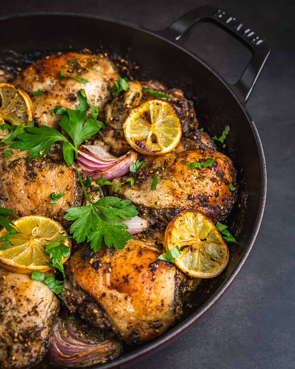 Za'atar Grilled Chicken with Sumac Onions and Pomegranate