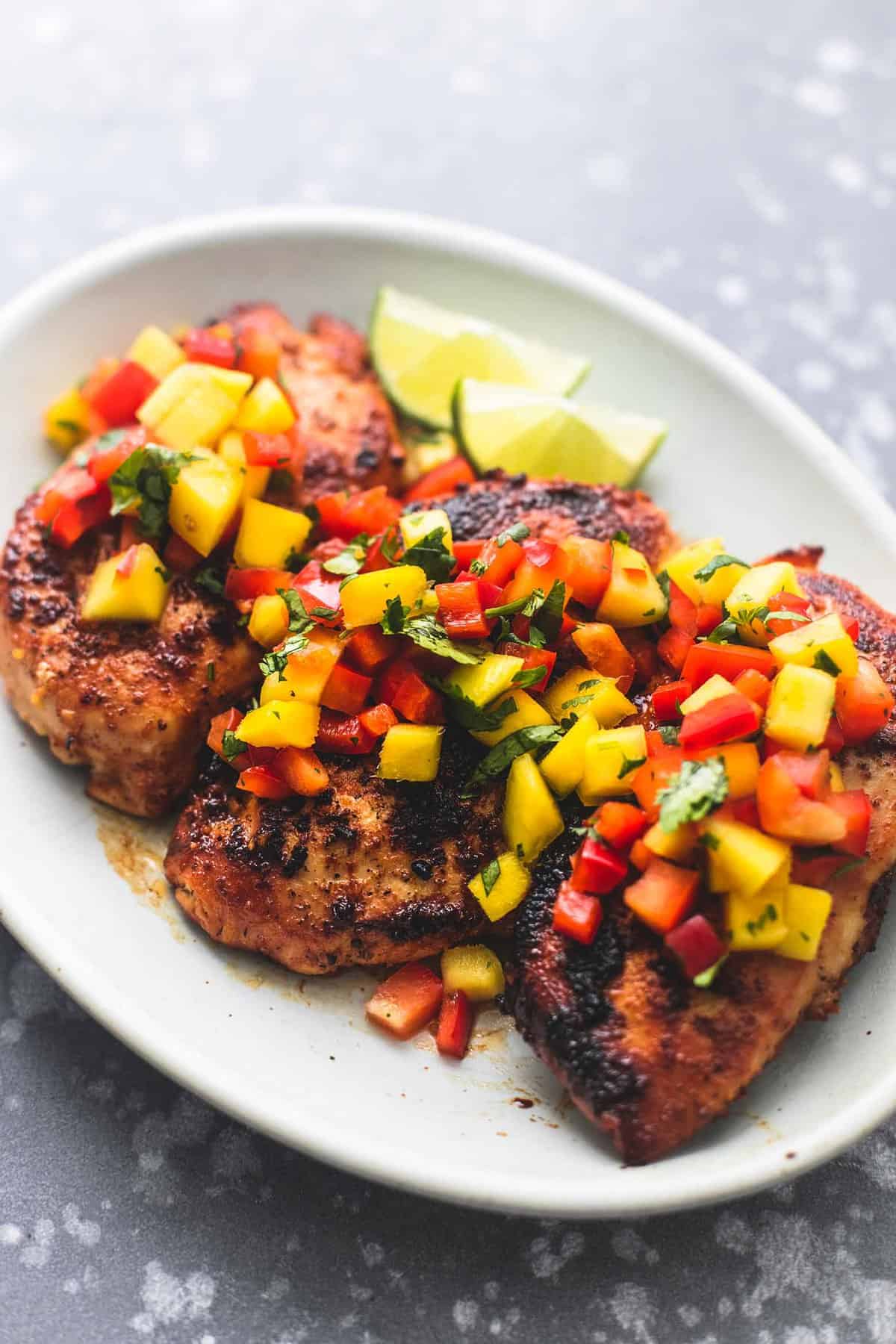 Pan-Seared Chicken with Mango and Chile Salsa