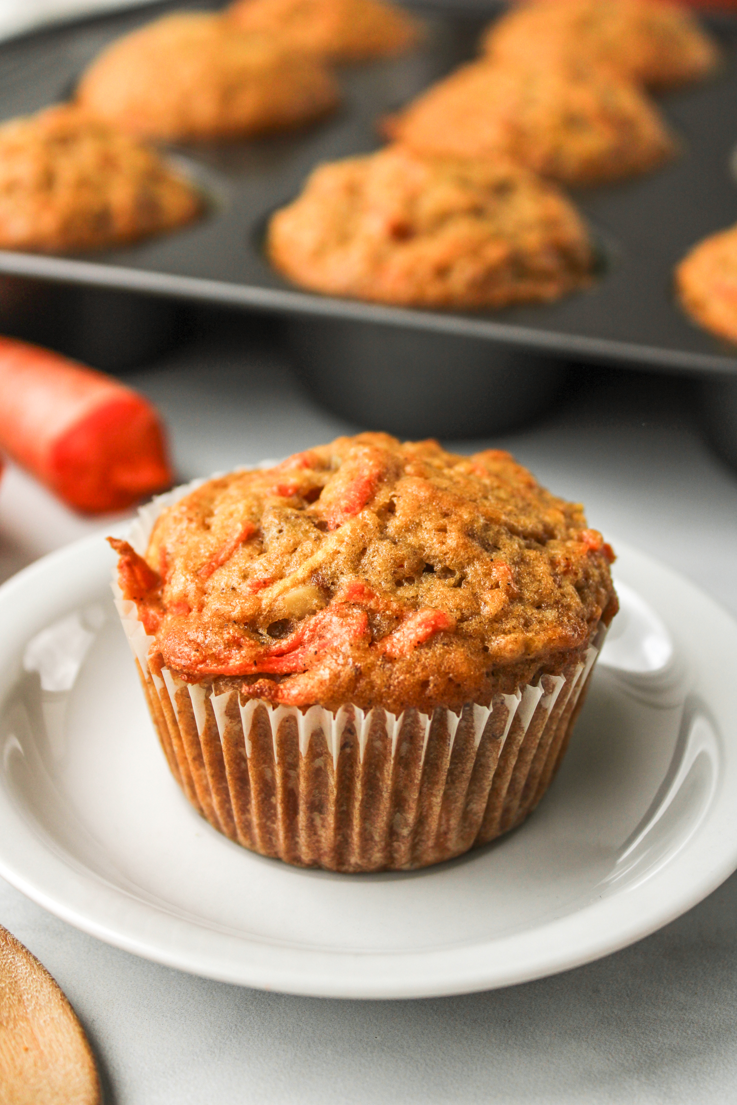 Honey-Glazed Carrot and Apple Muffins with Cinnamon