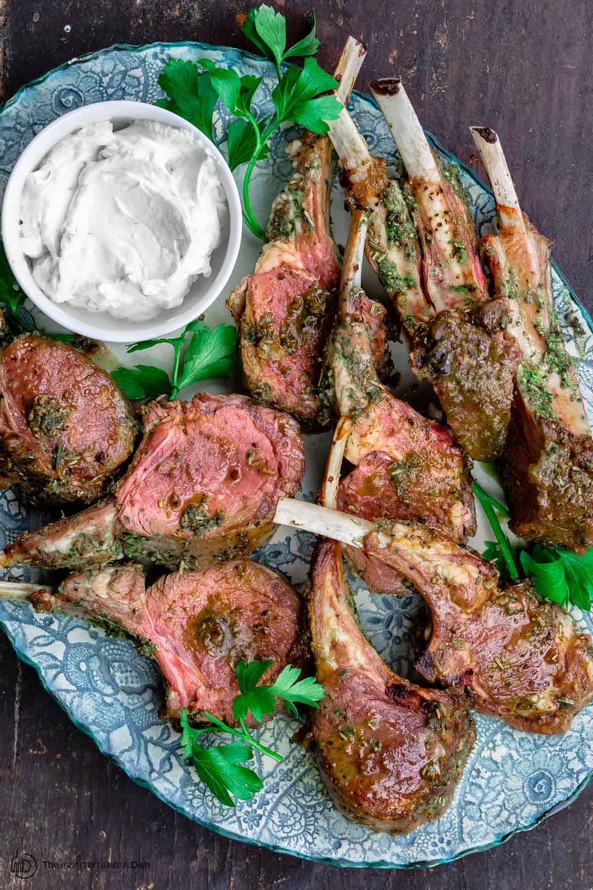 Mediterranean-Inspired Grilled Lamb Chops with Herb Yogurt Sauce