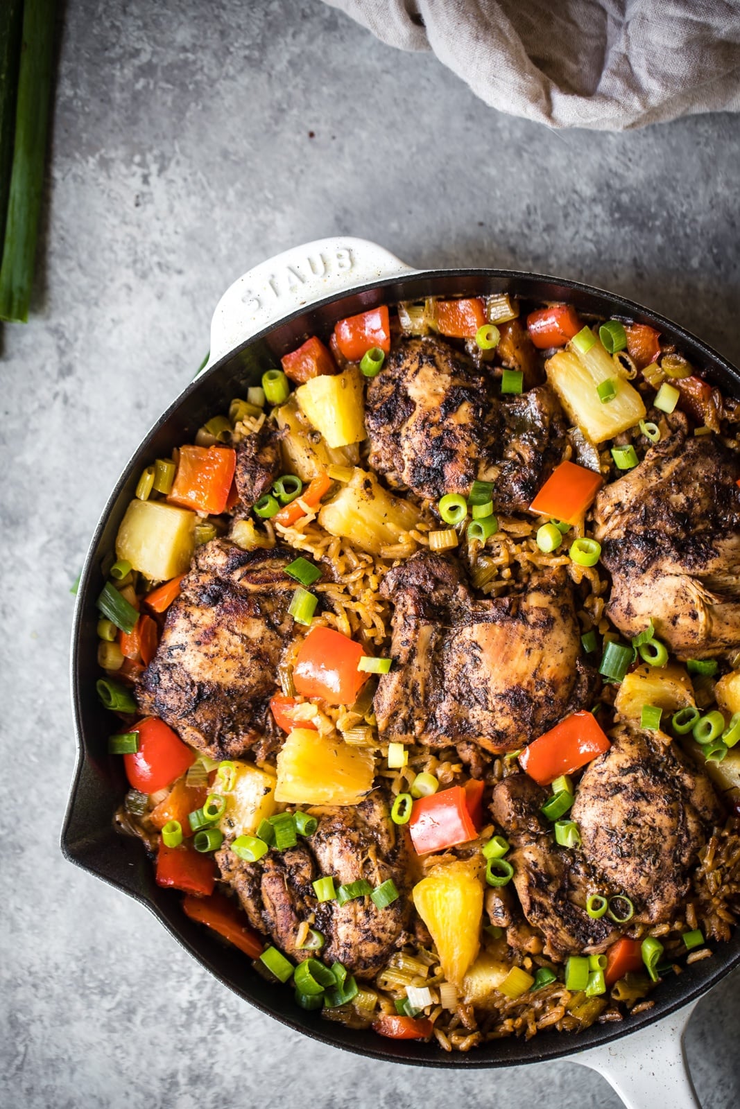 Stir-Fried Caribbean Jerk Chicken with Pineapple