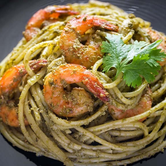 Best of the Best Linguine with Shrimp and Pesto