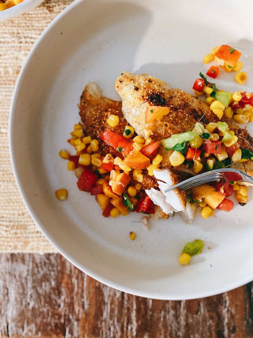 Pan-Seared Cajun-Spiced Catfish with Jazz-Inspired Corn Relish