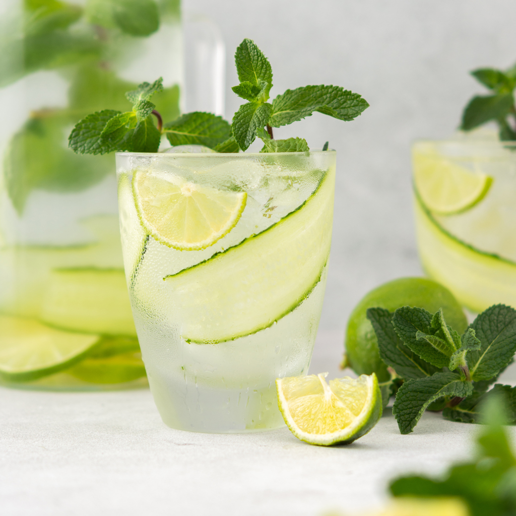 Herb-Infused Gin Spritz with Cucumber