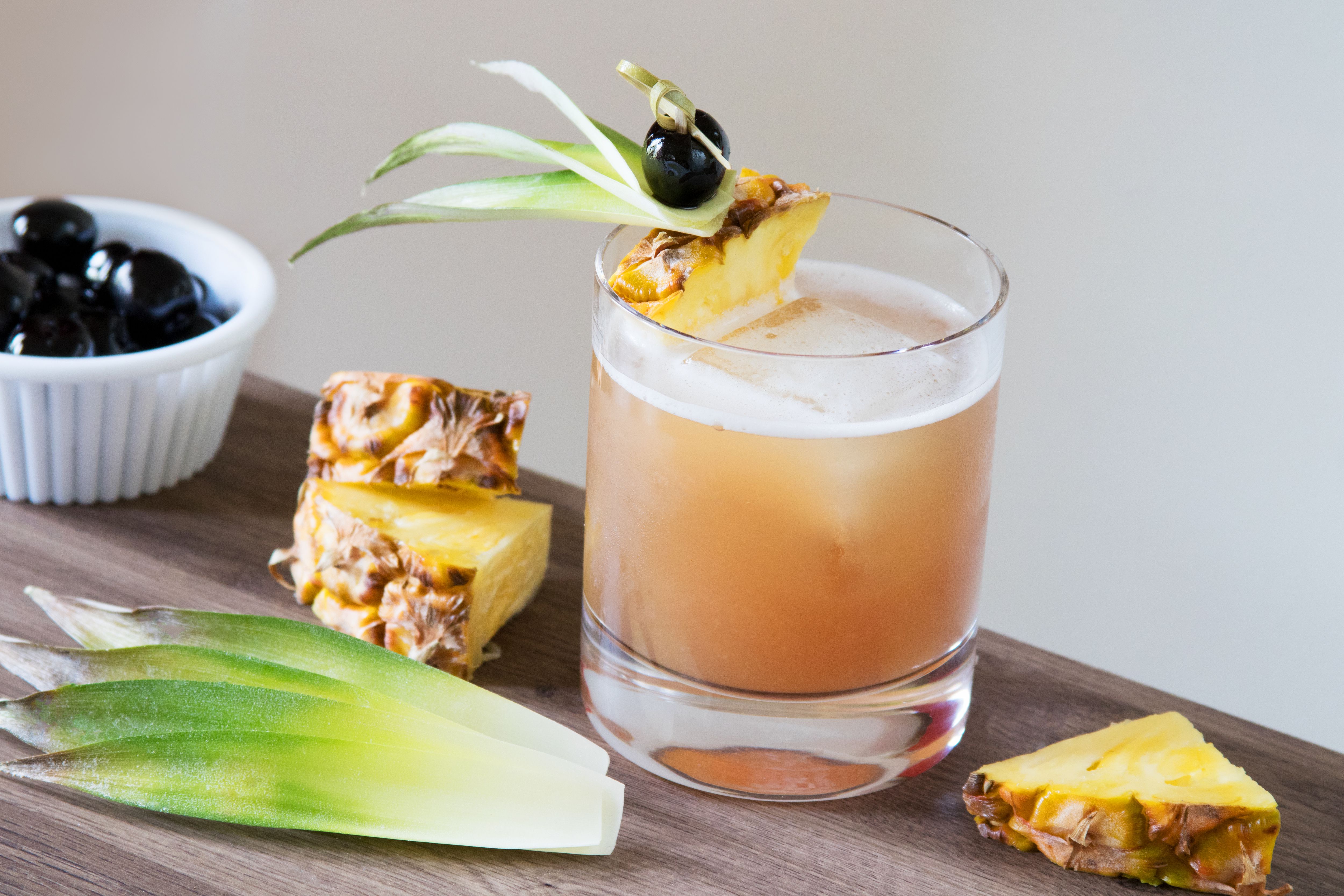 Stout-Spiked Pineapple Jungle Bird Cocktail