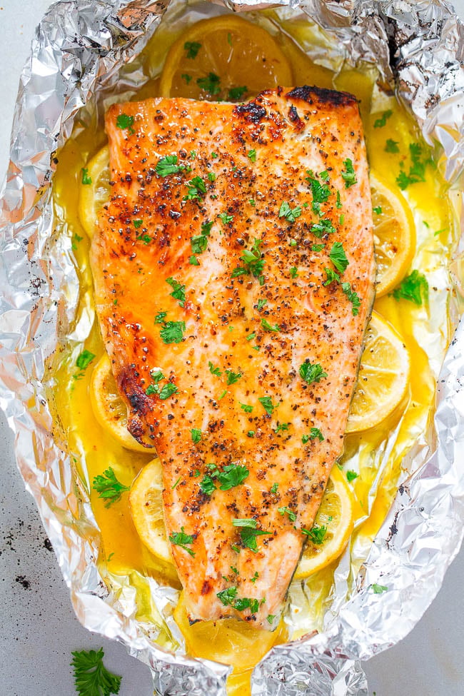 Baked Lemon-Honey Salmon with Dill and Garlic