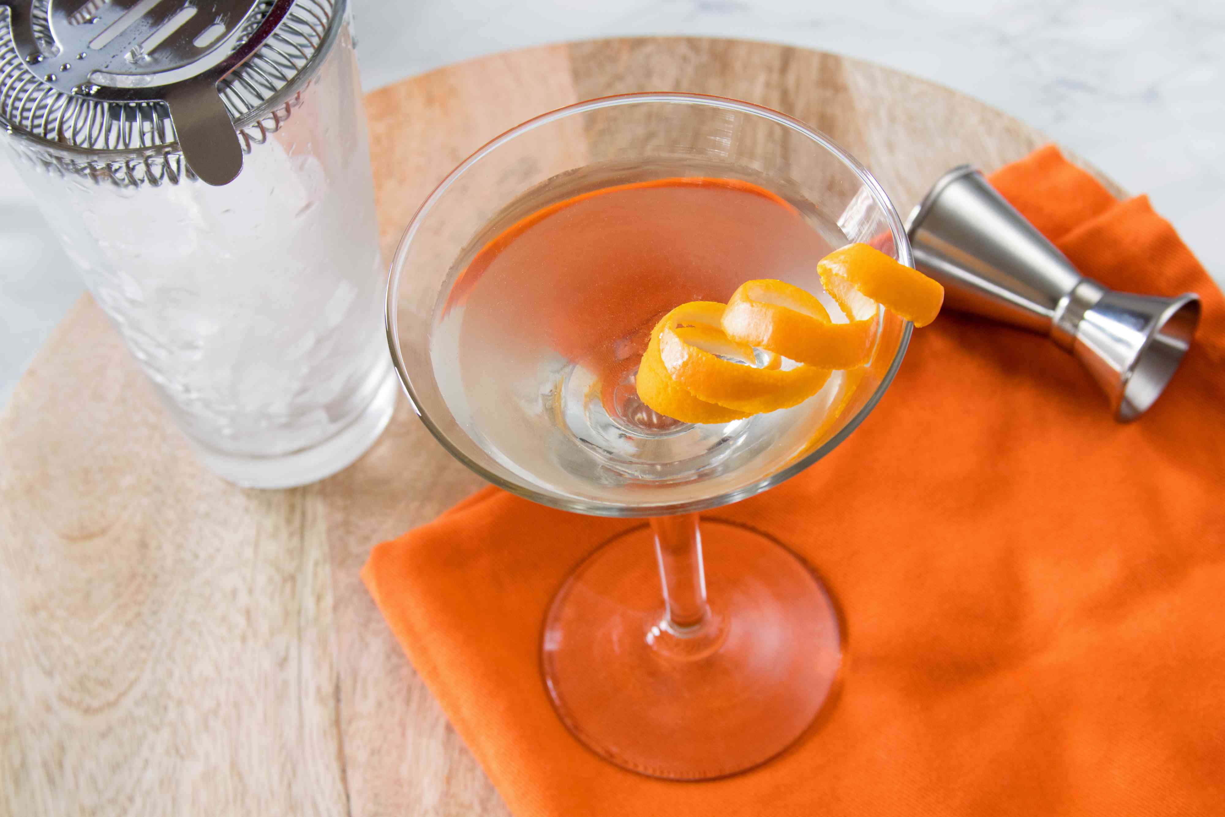 Glossy Orange Twist Martini