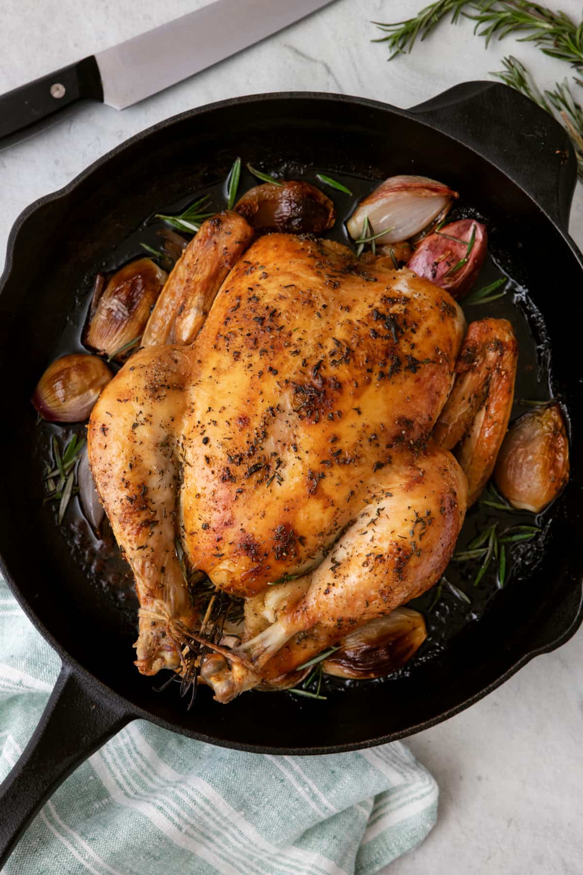 Half-Roasted Chicken with Garlic and Rosemary