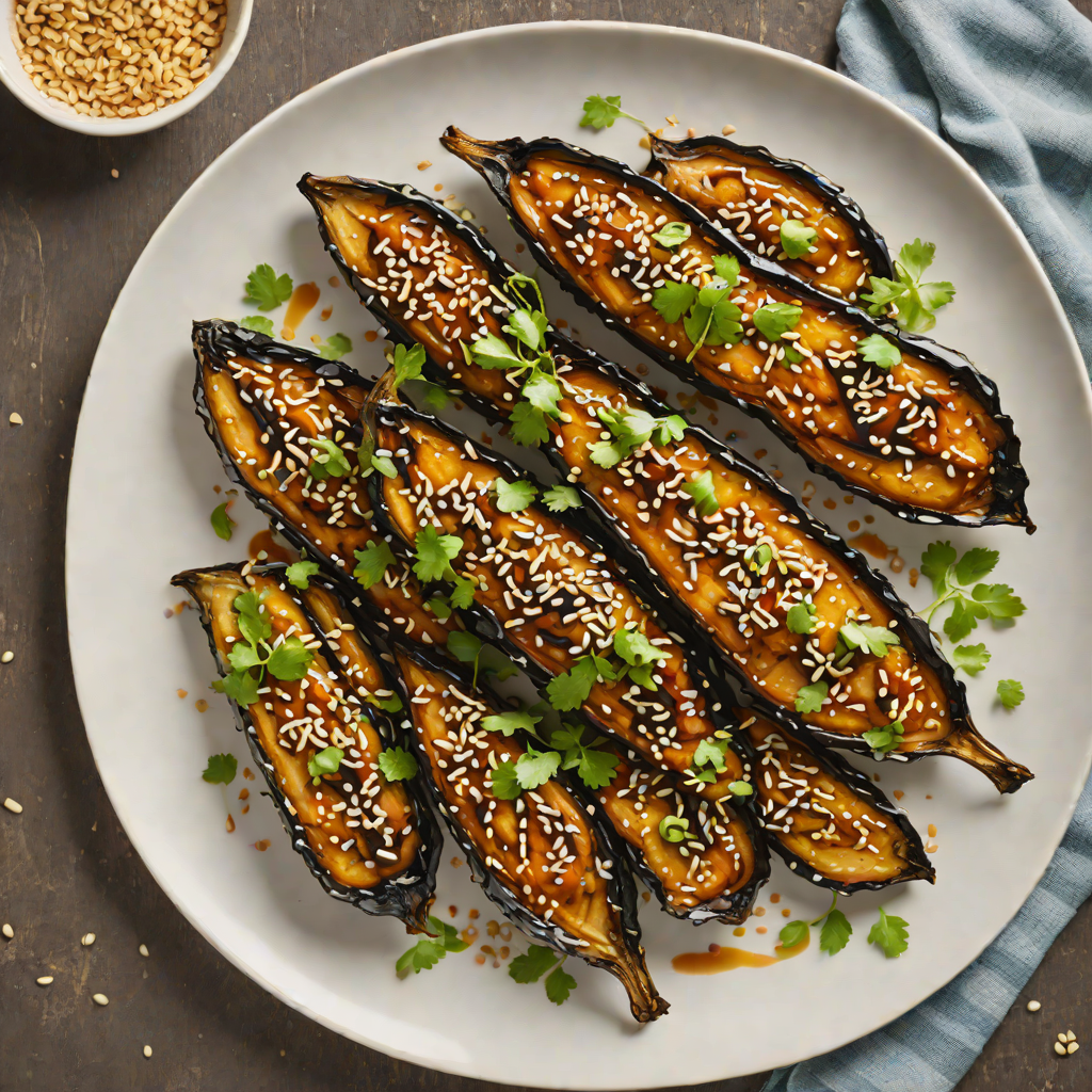 Baked Miso-Glazed Eggplant with Scallions and Toasted Sesame