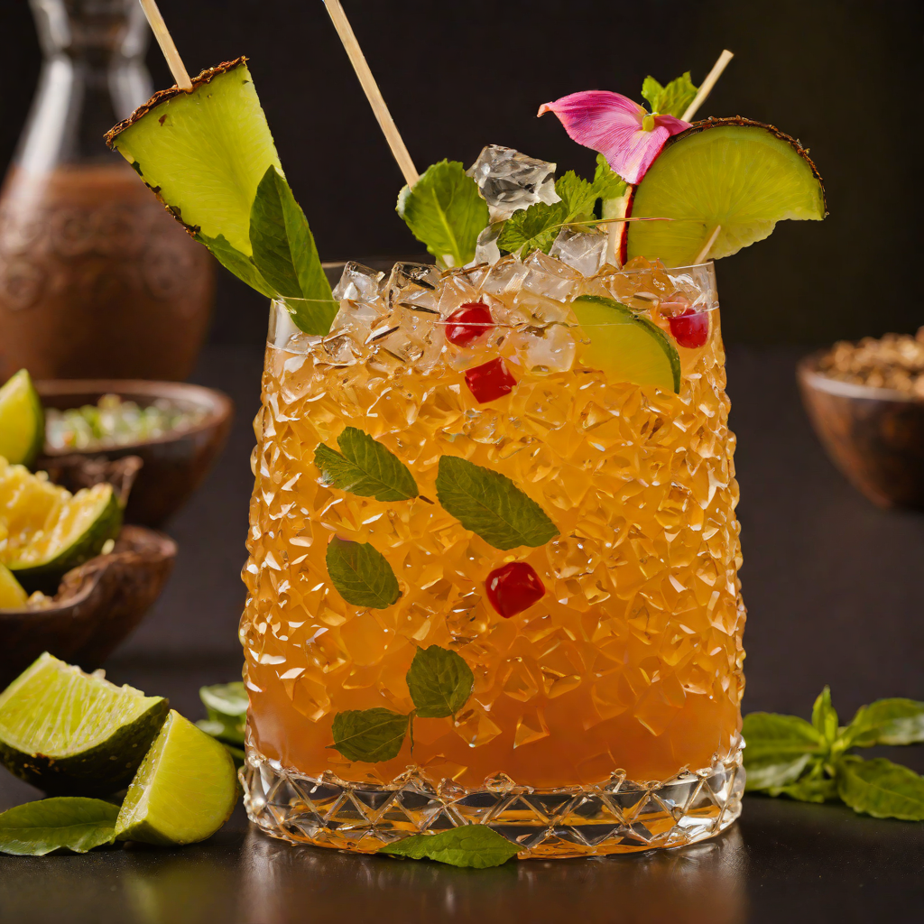 Tiki-Inspired Tropical Mai Tai Cocktail