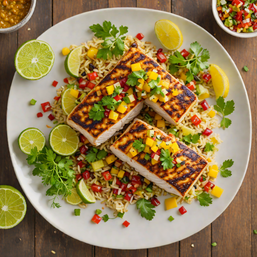 Smoky Tiki Torch-Infused Grilled Mahi Mahi with Citrus Salsa