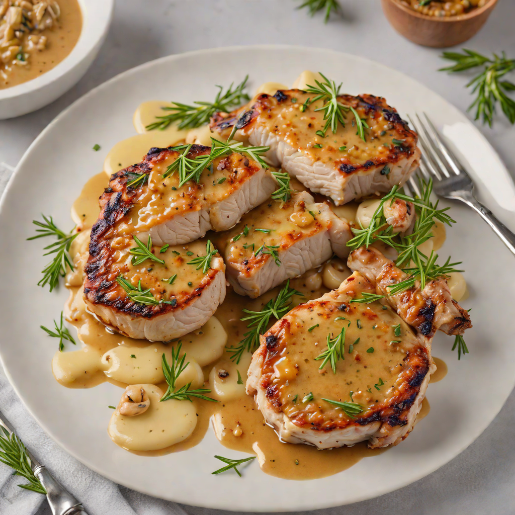 Italian Pan-Roasted Pork Chops with Garlic Rosemary Sauce