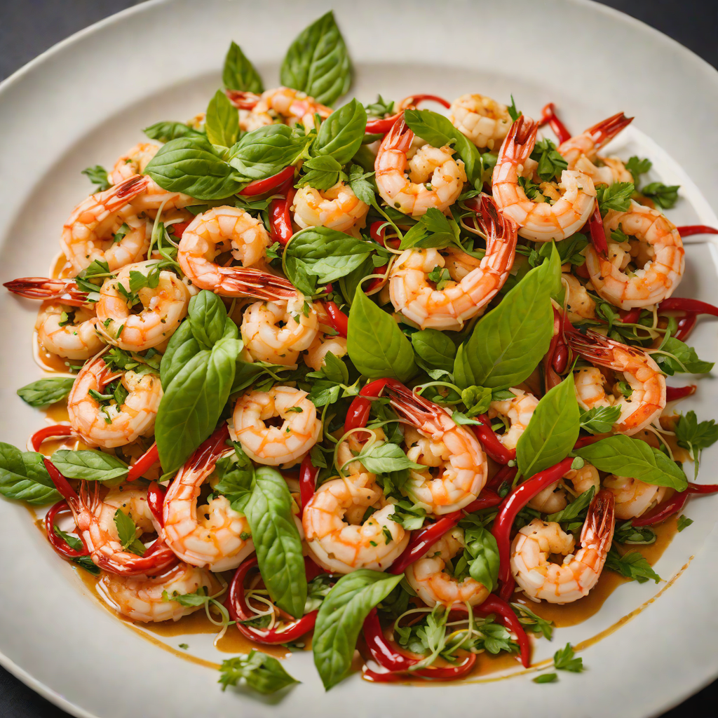 Stir-Fried Shrimp with Thai Basil and Chili
