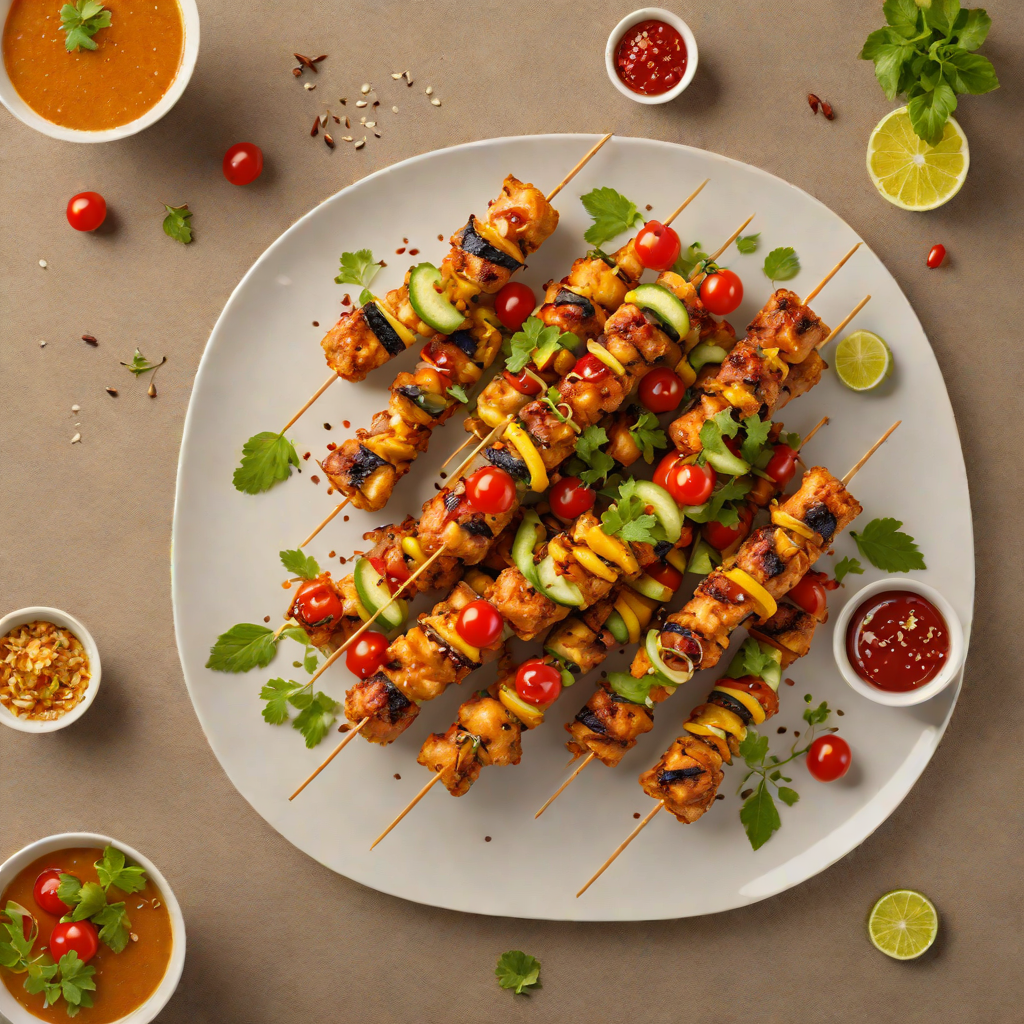 Interactive Game-Themed Spiced Chicken Skewers