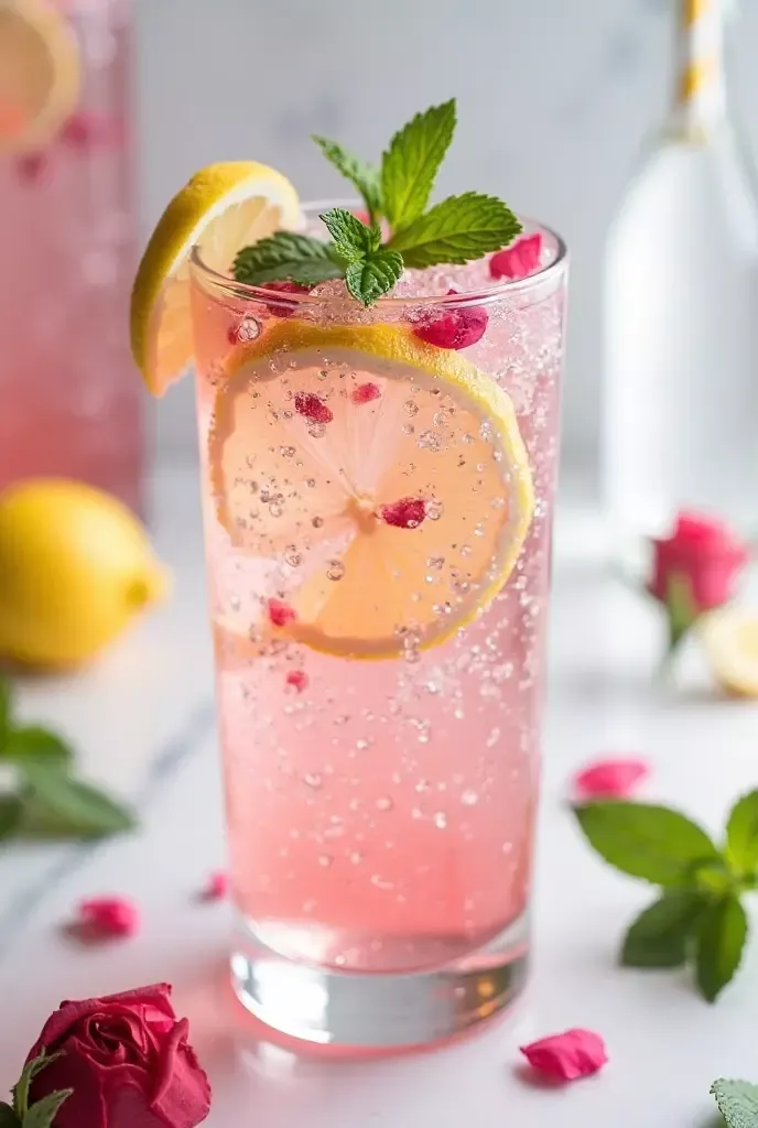 Fizzy Rose Lemonade Sparkler