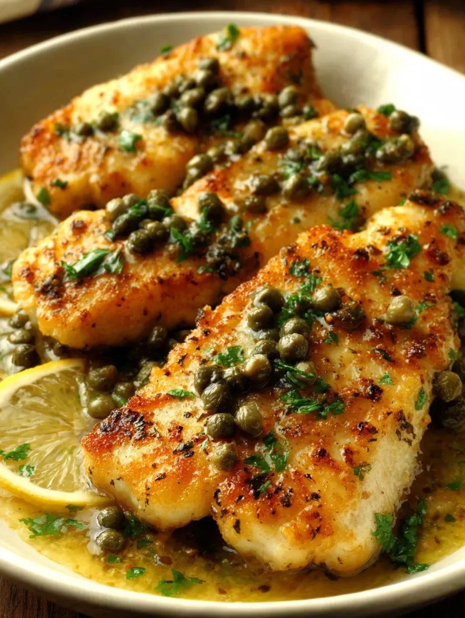 Pan-Seared Cod with Lemon-Caper Salsa Verde
