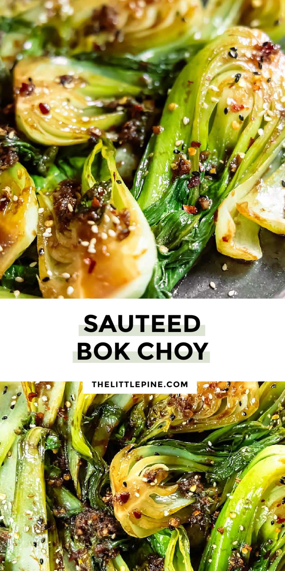 Sautéed Garlic Bok Choy with Sesame and Soy Drizzle