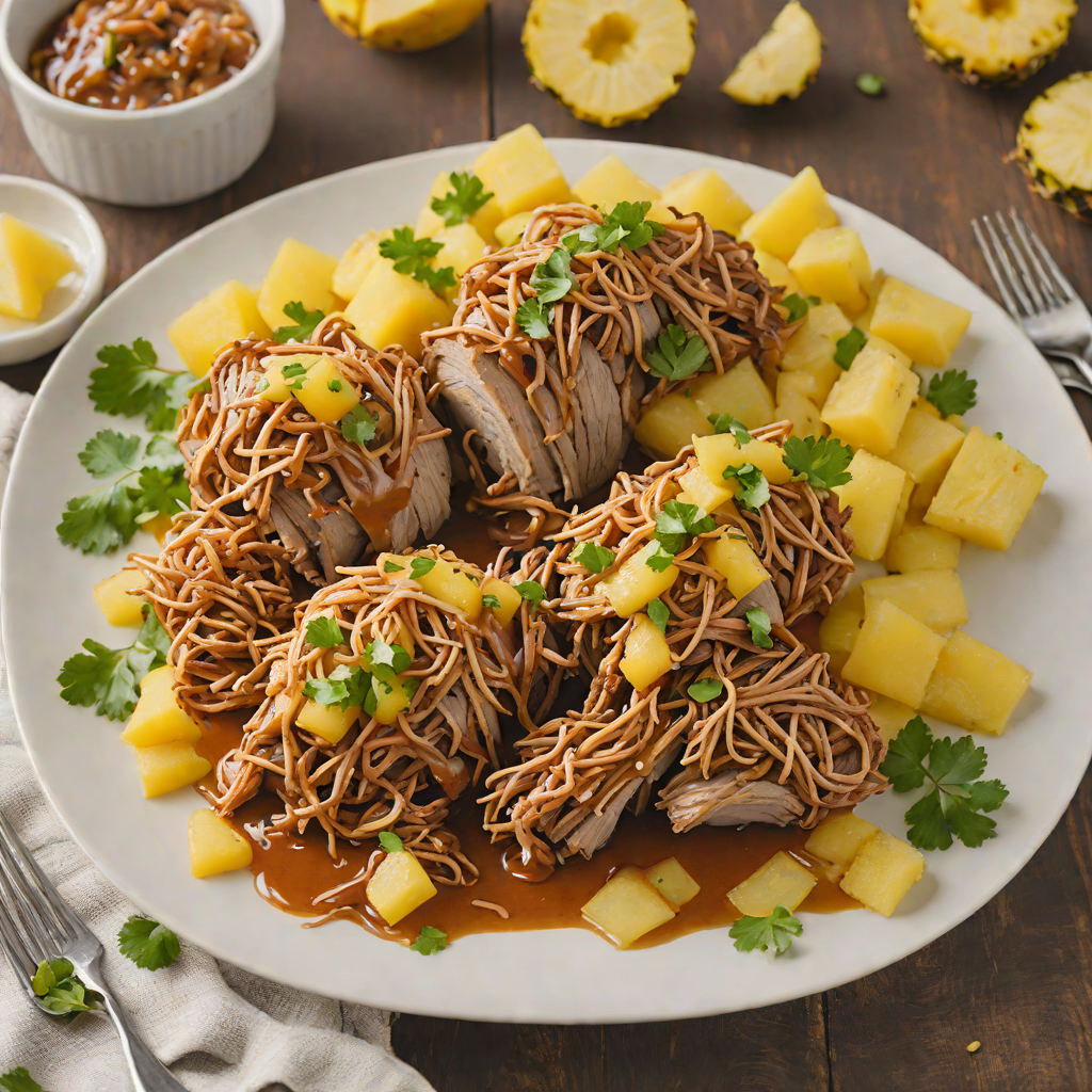 Slow Cooker Polynesian Pulled Pork with Tangy Pineapple Glaze