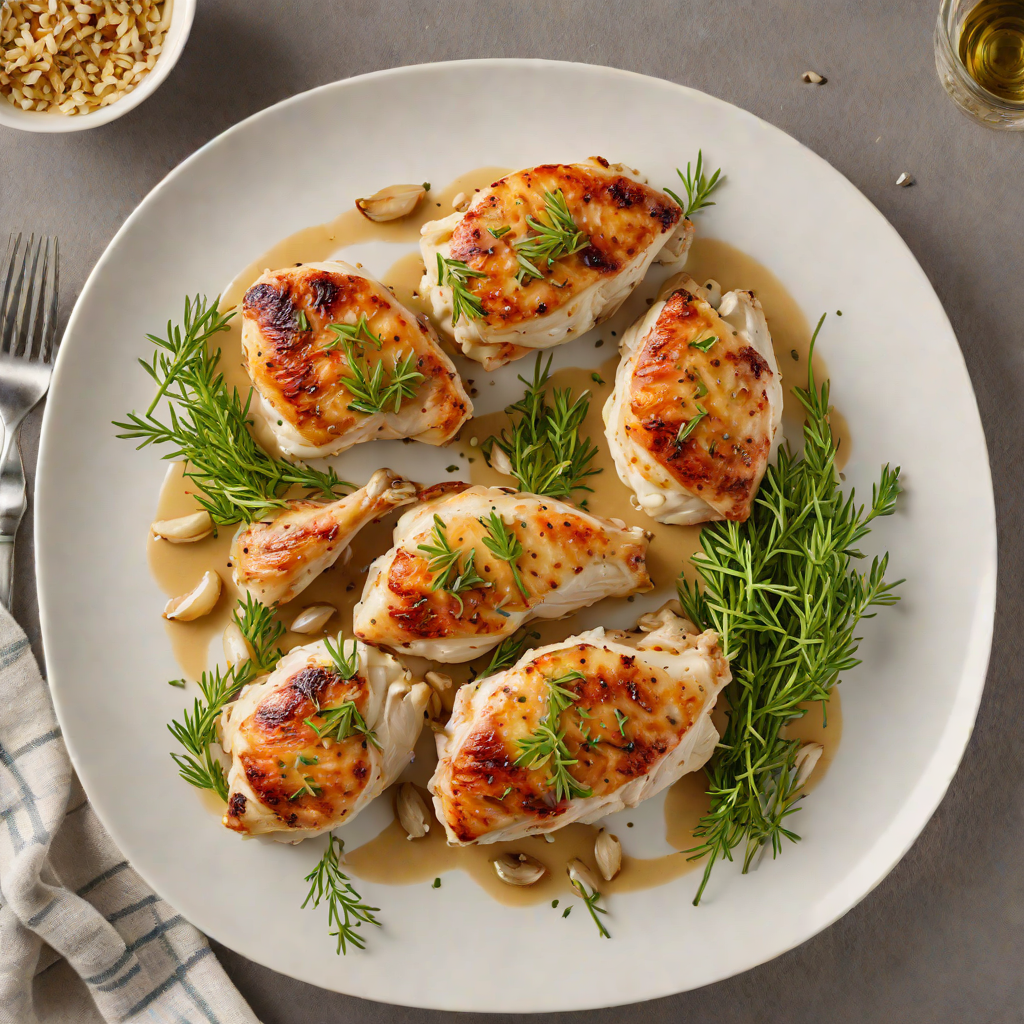 Sautéed Pan-Seared Chicken with Garlic and Thyme