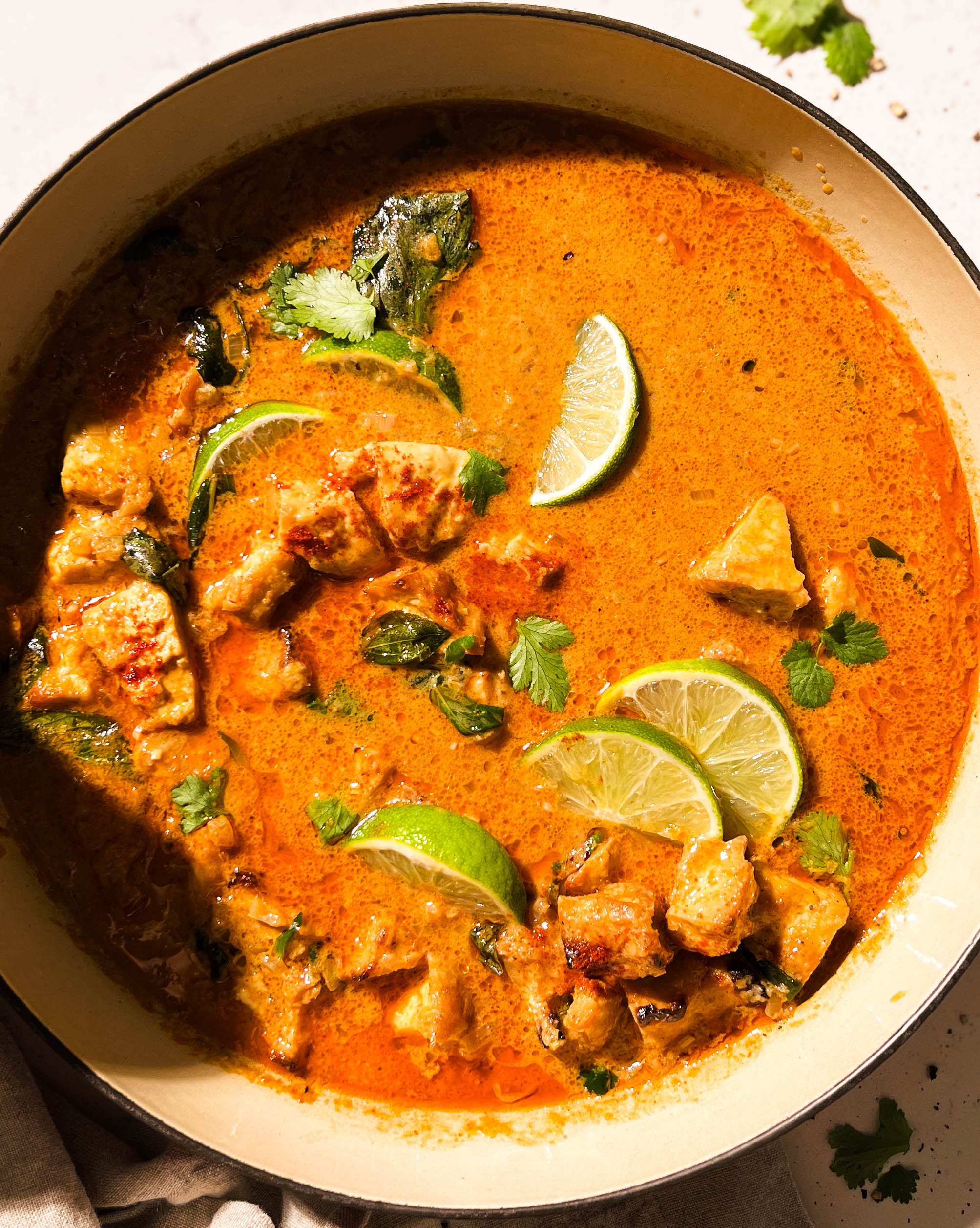 Coconut-Lime Chicken Curry with Crispy Shallots