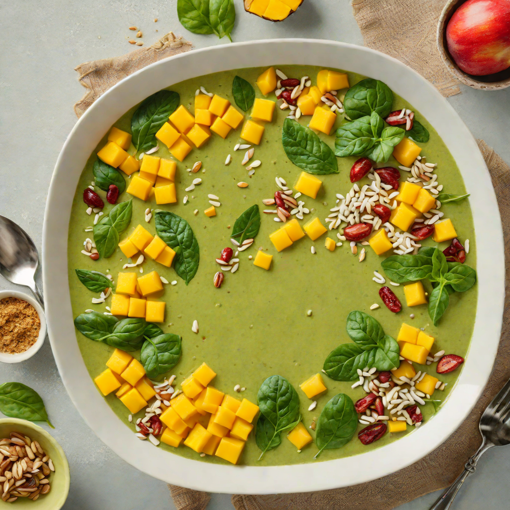 Tropical Mango and Spinach Smoothie Bowl