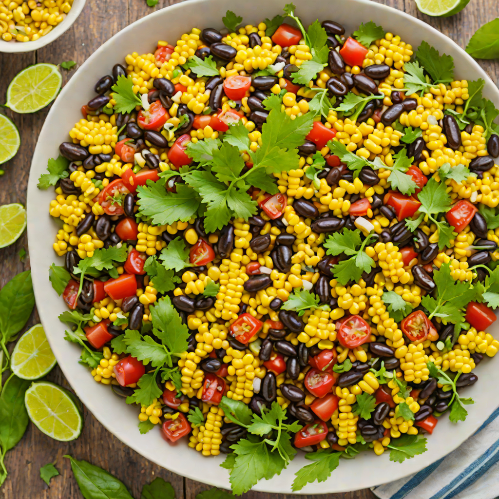 Spicy Caribbean Black Bean and Corn Salad