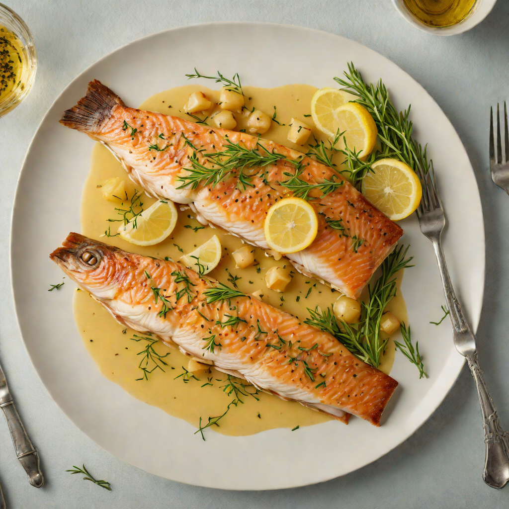 Pan-Seared Trout with Lemon-Thyme Butter Sauce